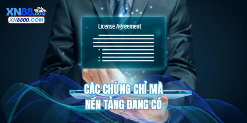 Các chứng chỉ mà nền tảng đang có